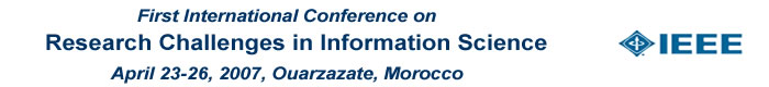 Research Challenges in Information Science - 2007